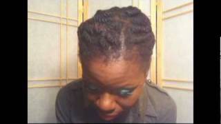 017Sectioned Pinned up Twists on short natural hair [upl. by Mcgee]