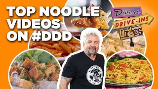 Top 10 DDD Noodle Videos with Guy Fieri  Diners DriveIns and Dives  Food Network [upl. by Bergerac]