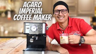 AGARO Imperial Espresso Coffee Maker Demo and Review 🔥 Ab Starbucks wali coffee gharpe ☕ [upl. by Adirem193]