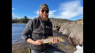 Fiske i Norsfossen ved Glomma 29 Mars 2022 Catch and release på kilosørret  undervannsfim [upl. by Wawro257]