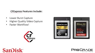 CFexpress Features from ProGrade and SanDisk [upl. by Idnam910]