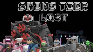 TDX Skins Tier List [upl. by Nnaarat]