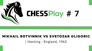 Mikhail Botvinnik vs Svetozar Gligoric  Hasting  England 1962 [upl. by Einnob]