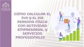 ¿Cómo calcular el IVA y el ISR persona física con actividad empresarial y servicios profesionales [upl. by Gut]