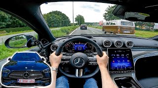 2022 Mercedes CClass Estate C300e POV Test Drive 313 HP PlugIn Hybrid Stationwagon [upl. by Avirt]