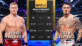 SERGEI PAVLOVICH VS TOM ASPINALL FULL FIGHT UFC 295 [upl. by Iphigenia]