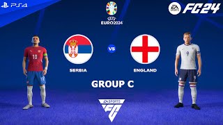 FC 24 PS4  Serbia vs England  UEFA Euro 2024 [upl. by Wunder677]