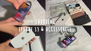 iPhone 13 Unboxing in 2022  Starlight 128 GB  Accessories From SHEIN [upl. by Jael667]