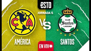 RESUMEN AMERICA VS SANTOS EN VIVO LIGA MX [upl. by Liahkim]