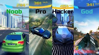 Asphalt 8 Noob vs Pro vs Hacker vs God [upl. by Minerva]