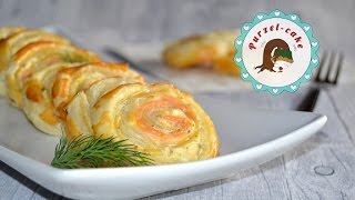 Blätterteig Lachs Schnecken Fingerfood Snacksvon Purzelcake [upl. by Alrak]