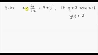 First Order Separable Differential Equations [upl. by Cathee]