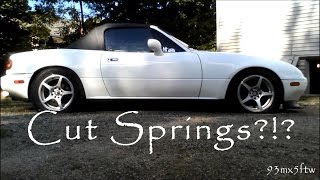 Miata gets Springs Cut New Wheels and more NA Miata Project [upl. by Akins]