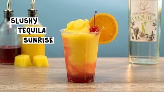 Slushy Tequila Sunrise  Tipsy Bartender [upl. by Nevaj369]