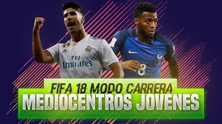 FIFA 18  MEJORES MEDIOCENTROS JOVENES  Modo Carrera [upl. by Aneekahs]