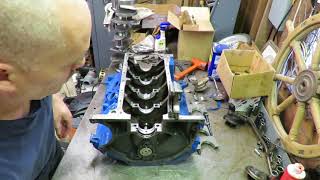 390 FE Stroker Build part 4 crankRodsPistons [upl. by Larual]