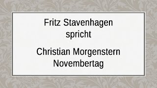 Christian Morgenstern „Novembertagquot [upl. by Abbate]