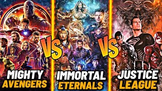 Avengers Vs Eternals Vs Justice League  Who Is More Powerful Team  SuperDuper Verse [upl. by Maccarthy]