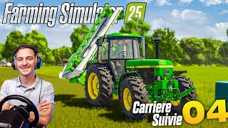 DEBUT DES FOINS  FARMING SIMULATOR 25  Carrière Suivie 4 [upl. by Kenna826]