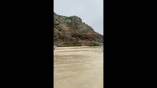 Beautiful Porthcurno Beach in Cornwall England [upl. by Yekcir]