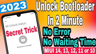 Ft Redmi Note 7 Pro  How To Unlock Bootloader Of Any Xiaomi Phones Without Any Error 2023 [upl. by Eirelav793]