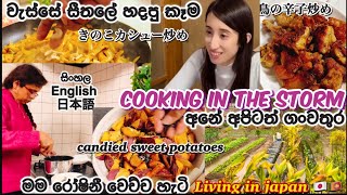 ලංකාවට යන්න කලින් මහ වැසි දවස🇯🇵🇱🇰Cooking in the storm 🇯🇵Life in japan 🇯🇵私が嫌いな雨の日 [upl. by Eeralih]