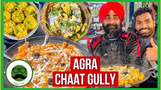 Agra Chaat Gully Street Food Tour  Veggie Paaji [upl. by Eugaet994]