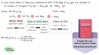 Stoichiometry Word Problem Grams to Liters [upl. by Aber]