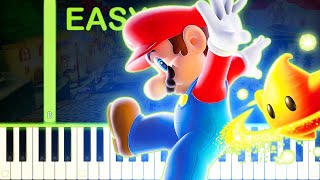 The Star Festival  SUPER MARIO GALAXY  EASY Piano Tutorial [upl. by Noelc]