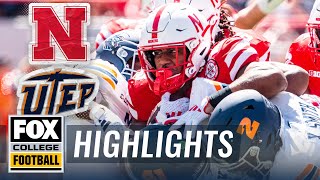 Nebraska Cornhuskers vs UTEP Miners Highlights  FOX College Football [upl. by Porett]