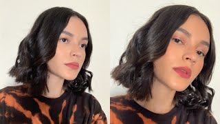 COMO HACER ONDAS EN CABELLO CORTO CON PLANCHA  Elizabeth Inda [upl. by Ihsoyim92]