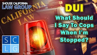 What to say to cops when Im stopped for a DUI [upl. by Sneed]