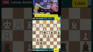 Magnuscarlsen Beat Levon AronionJulius Baer Genaration Cup 2024magnuschesscomchess24livechess [upl. by Zsamot]