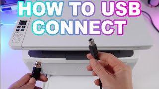 HP LaserJet Pro M28w Setting Up a USB Connection Simple Guide [upl. by Nallek935]