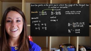 Vertical and horizontal tangent lines to the polar curve KristaKingMath [upl. by Kelsy441]