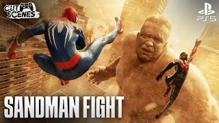 Marvels SpiderMan 2 EPIC SANDMAN Boss Fight  SpiderMan 2 Opening Scene No Commentary [upl. by Gillie]