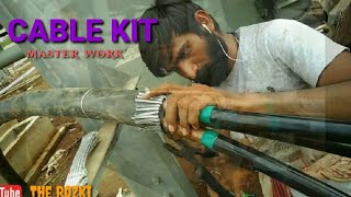 How to joint 300mm cable kit  66kv master work [upl. by Ardiedal759]