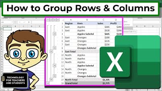 Grouping Rows and Columns in Excel [upl. by Tergram221]