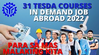 31 TESDA COURSES IN DEMAND JOBS ABROAD THIS 2024 [upl. by Krenn]