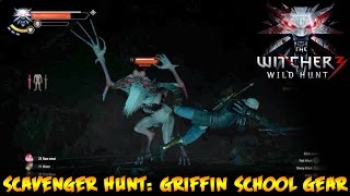 The Witcher 3 Wild Hunt  Scavenger Hunt Griffin School Gear Gameplay Walkthrough PC [upl. by Netty]