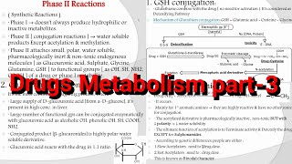 7 Introduction to Medicinal Chemistry Drugs Metabolism part3 Phase 2 Reactions [upl. by Pinsky]