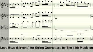 Love Buzz Nirvana for String Quartet by The 18th Musician [upl. by Holli545]