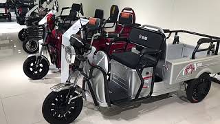 Passenger and cargo dualpurpose electri ctricycle from Bodo [upl. by Ycal]