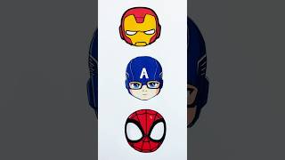 Deadpool iron man and spider man faces paper assembleing game deadpool spiderman shorts art [upl. by Eniamor30]