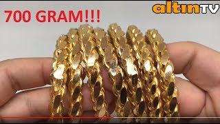 22 AYAR ADANA BURMA BİLEZİK 100 GRAMLIK MODELLER ÖZELLİKLERİ FİYATI 22K GOLD BRACELET [upl. by Jeritah743]