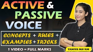 Active Passive Voice  English Grammar  Full Explanation  One Shot  Most Important Question [upl. by Tivad]