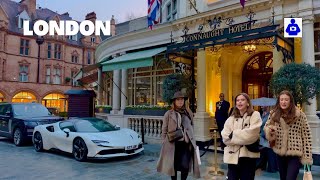 London Sunset Walk 🇬🇧 Leicester Square Piccadilly Circus to MAYFAIR  Central London Walking Tour [upl. by Rednirah]