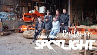 German Farm Diversifies and Increases Income with WoodMizer LT70 Sawmill  WoodMizer Europe [upl. by Miru]