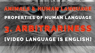 Arbitrariness  Properties of Human Language  Animals and Human Language [upl. by Oisacin297]