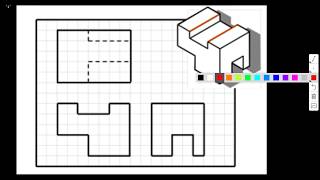 Comment compléter les vues dans un dessin technique [upl. by Nahij530]